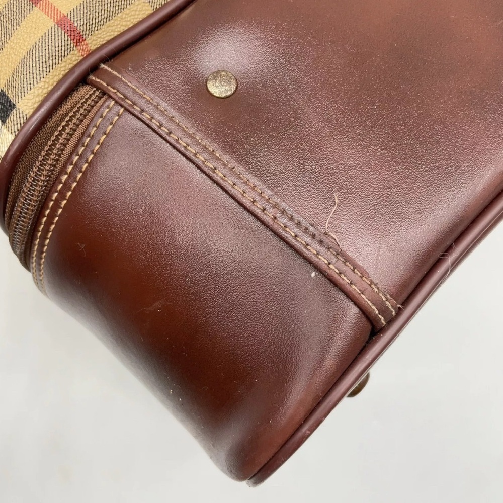 Authentic Burberry Nova check Leather and PVC Horse Shadow Boston bag/travel bag - Picture 9 of 15
